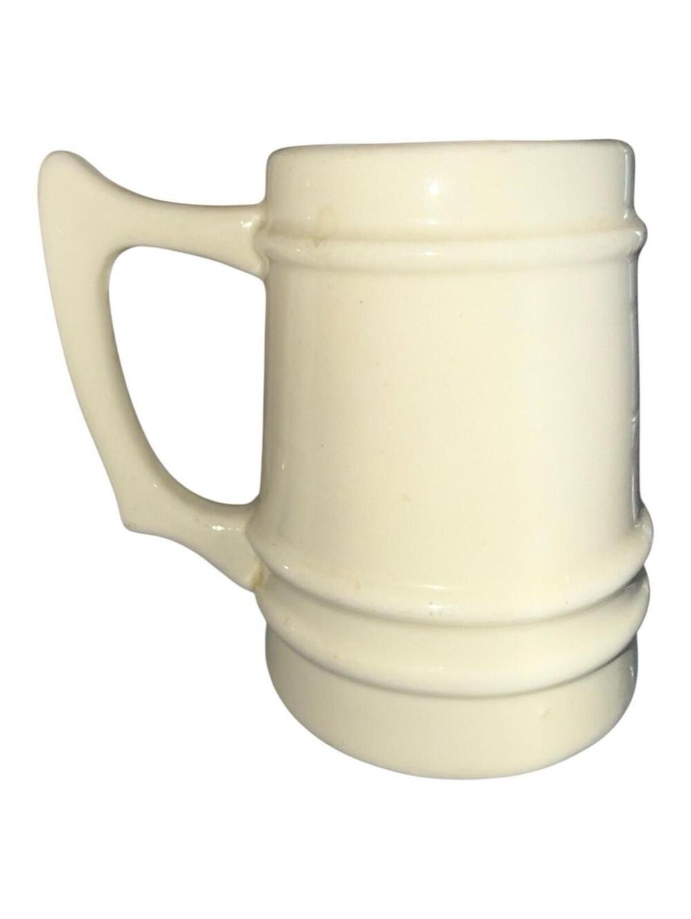Vintage Ivory Beer Stein Heavy Ceramic German Style Pub Mug Blank - Picture 3 of 4